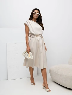 Šaty MI SK 3430 1.01 svetlo béžová