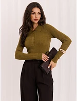 Sweter PM SW model 22400667 oliwkowy - FPrice Sweter PM SW model 22400667 oliwkowy - FPrice