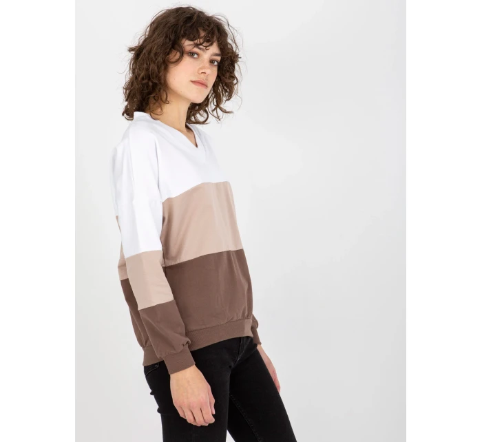 Mikina RV BL 8328.65P bielo-hnedá