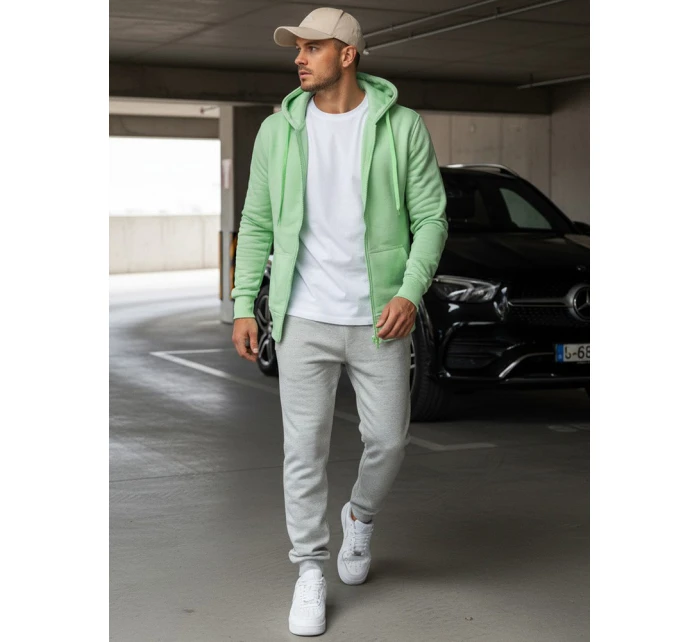 Pánská mikina s kapucí mint Dstreet model 21964386 - FashionStreet