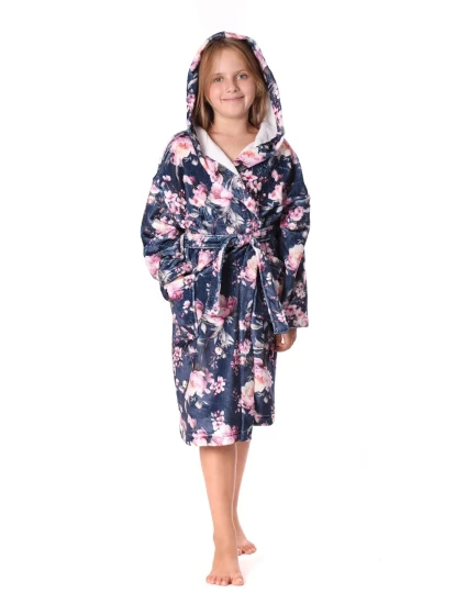 Detský župan Toya s kapucňou modrý - Vestis Detský župan Toya s kapucňou modrý - Vestis