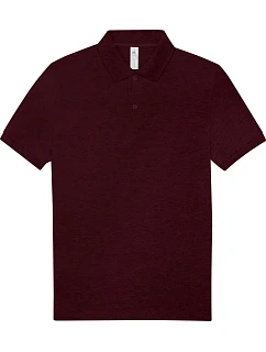 B&C My Polo 210 – polokošeľa z hrubej bavlny 01.U426, melírovaná bordová