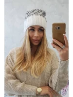 Milano fleecová čiapka K203 grey melange+ecru Milano fleecová čiapka K203 grey melange+ecru