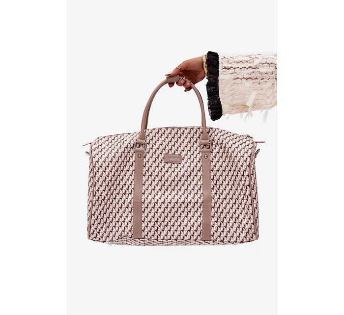 Vzorovaná Cestovní Taška Béžová Dámská model 22111584 - Flora&Co