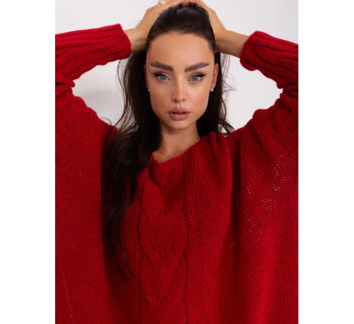 Sweter TW SW BI model 18959409 ciemny czerwony - FPrice Sweter TW SW BI model 18959409 ciemny czerwony - FPrice