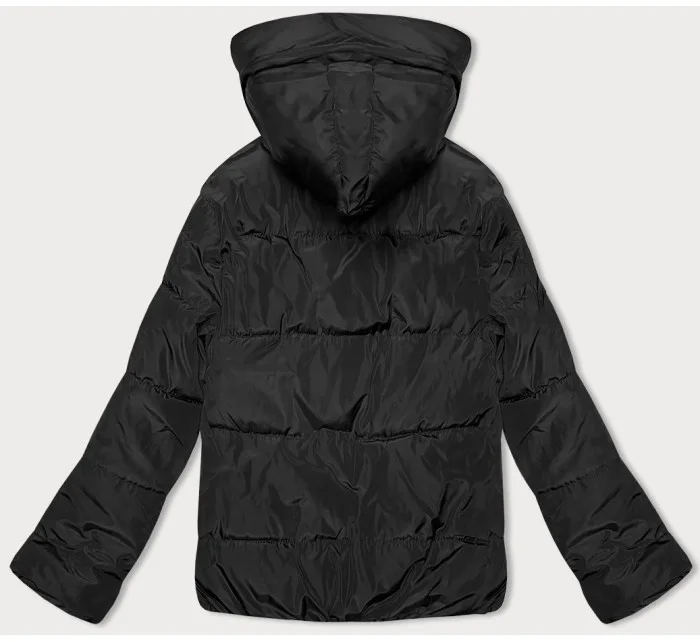 Dámska krátka obojstranná bunda S'west black and beige (B8182-1012)