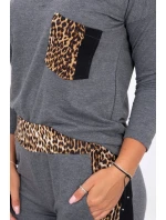 Sada s leopardím vzorem v grafitové barvě Sada s leopardím vzorem v grafitové barvě
