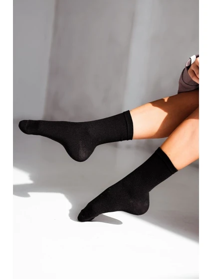 Dámské Punčochy S Proužkem Černé Dámské Punčochy S Proužkem Černé