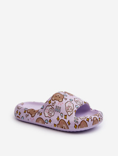 Detské ľahké papuče s fialovými medvedíkmi od Evitrapa