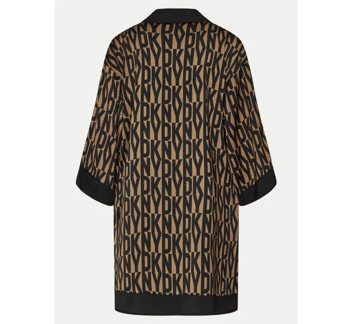 Dámska nočná košeľa YI00017 202 Brown Printed - DKNY