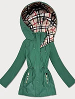 Dámska zelená kockovaná bunda Goodlookin (KK60411-2#)