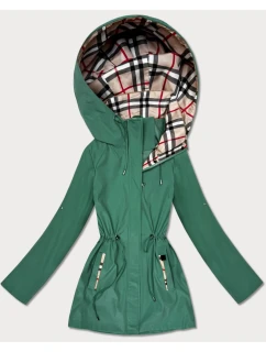 Dámska zelená kockovaná bunda Goodlookin (KK60411-2#)