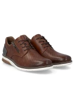 Pánské pohodlné hnědé kožené polobotky model 21906665 - Rieker