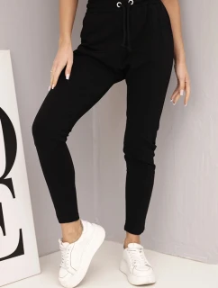 Dámské bavlněné cargo kalhoty s kapsami a řetízkem béžové