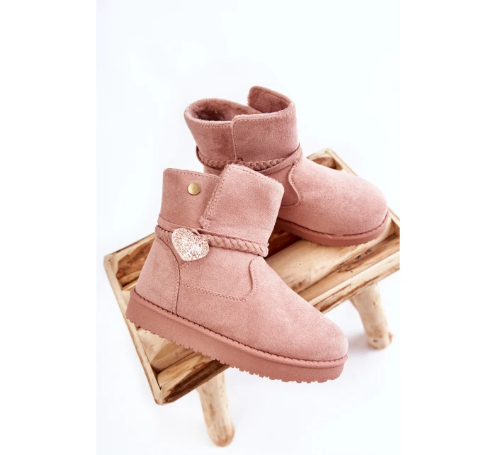 Dziecięce Botki Śniegowce Różowe May