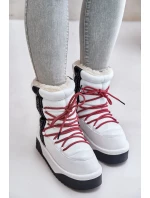 Śniegowce Damskie Na Grubej Podeszwie Wegańskie D.Franklin DFSH371007 Białe