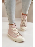 Dámské Tenisky Zateplené Z Eko Kůže Růžové Big Star model 21669440 - Big Star Shoes