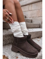 Dámské sněhule z pravé kůže vyhřívané kožíškem hnědé model 21714790 - Boto Dámské sněhule z pravé kůže vyhřívané kožíškem hnědé model 21714790 - Boto