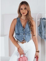 Dámská džínová krátká vesta Dstreet model 21983620 - FashionStreet