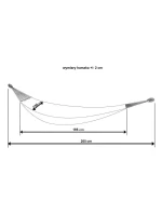 ZÁHRADNÁ HOJDACIA SIEŤ PRE 2 OSOBY 200X150CM S KRYTOM SIVÁ 1039053