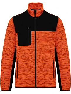 Pánská pracovní pletená fleecová bunda 20. fluorescent orange melange/black model 22448906 - WK