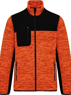Pánská pracovní pletená fleecová bunda 20. fluorescent orange melange/black model 22448906 - WK
