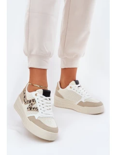 Dámské Sportovní Boty Na Platformě Leopardí Béžové model 21688963 - Boto