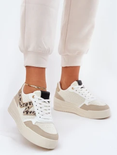 Dámské Sportovní Boty Na Platformě Leopardí Béžové model 21688963 - Boto