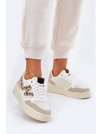 Dámské Sportovní Boty Na Platformě Leopardí Béžové model 21688963 - Boto