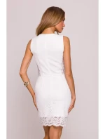 Mini šaty s krajkovými  ecru model 21136207 - Moe