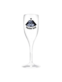 Personalizovaná nerozbitná pohár na prosecco s ultrazvukom