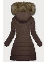 Dámska hnedá páperová zimná bunda (LHD-23032) Dámska hnedá páperová zimná bunda (LHD-23032)