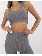 Tmavě šedý dámský sportovní komplet top a legíny model 21214393 - Factory Price Tmavě šedý dámský sportovní komplet top a legíny model 21214393 - Factory Price