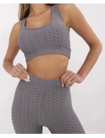Športový top a legíny tmavosivé (5448)