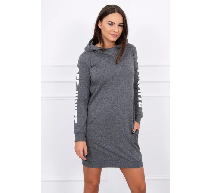 Off White šaty graphite melange