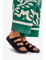 Dámské Pantofle S Pásky A Přezkami Černé model 21687468 - Boto