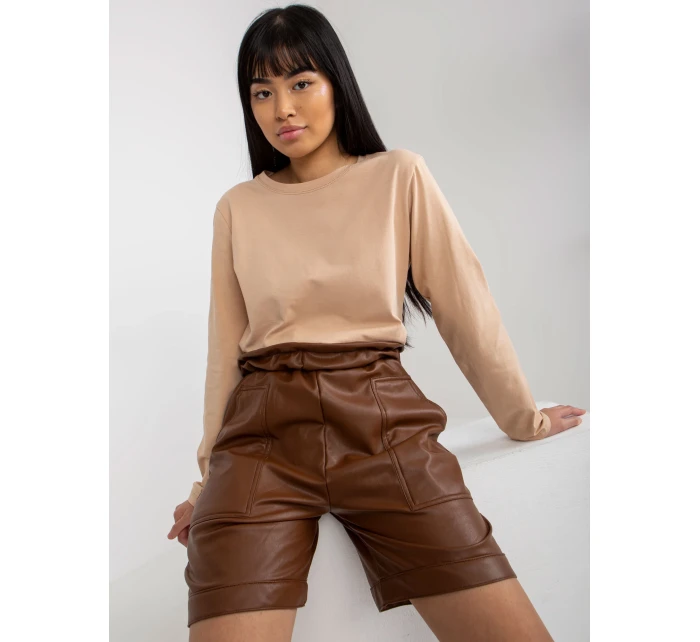 Šortky VI SN model 17857062 hnědá - FPrice Šortky VI SN model 17857062 hnědá - FPrice