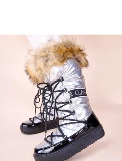 Dámské sněhule Stříbrná s černou  shoes model 21915160 - Inello