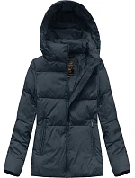 Dámska krátka zimná prešívaná bunda Dark Blue (7694) Dámska krátka zimná prešívaná bunda Dark Blue (7694)