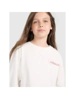 Dívčí tričko oversize s potiskem a dlouhým rukávem model 21877605 - 4F