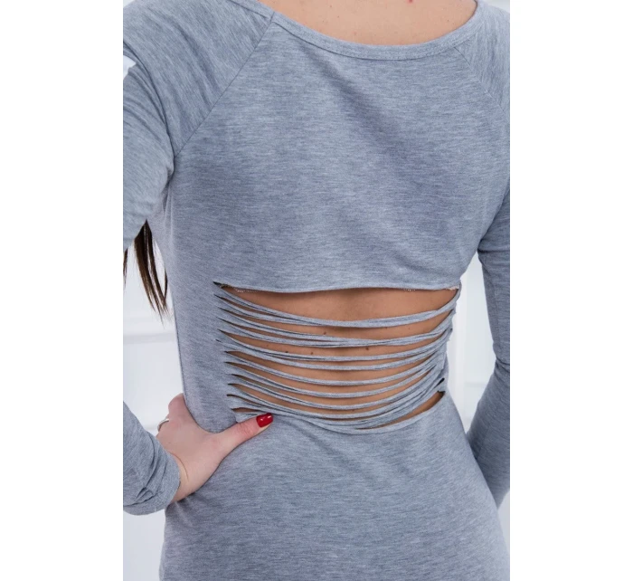 model 18742319 šedé melanžové šaty - K-Fashion model 18742319 šedé melanžové šaty - K-Fashion