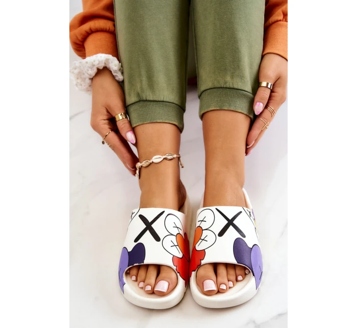 Gumové pantofle s potiskem Bílý model 21575280 - Boto