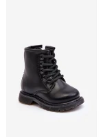 Dziecięce Botki Skórzane Z Suwakiem Czarne Omua Dziecięce Botki Skórzane Z Suwakiem Czarne Omua