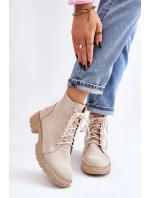 Flat Boots Lewski Shoes model 21607535 Světle béžová - Boto Flat Boots Lewski Shoes model 21607535 Světle béžová - Boto