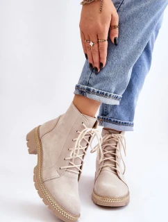 Flat Boots Lewski Shoes model 21607535 Světle béžová - Boto