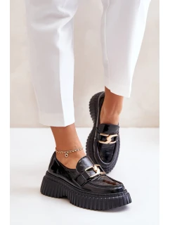 model 21673783 Lakované Polobotky Mokasíny Dámské Z Přírodní Kůže Tmavě Zelené - Zazoo