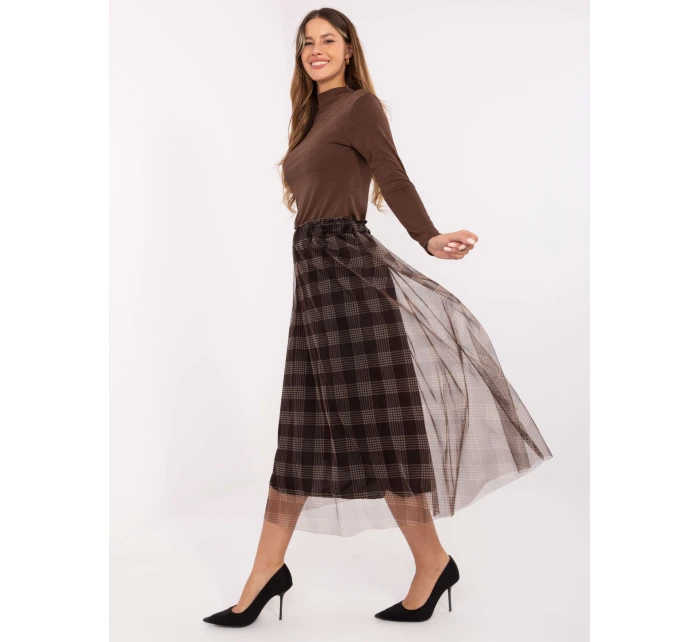 Spódnica MI SD  brązowy model 21441102 - FPrice