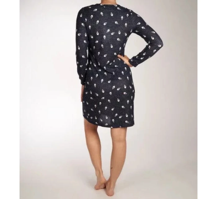 Dámska nočná košeľa 11232-438-2 tm. modrá so vzorom - Rebelle