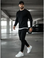 Pánská mikina bez kapuce černá model 21961988 - FashionStreet Pánská mikina bez kapuce černá model 21961988 - FashionStreet