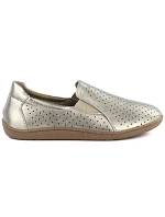 Kožené a šnurovacie barefoot topánky zlaté M.Daszynski OL38-2 Kožené a šnurovacie barefoot topánky zlaté M.Daszynski OL38-2